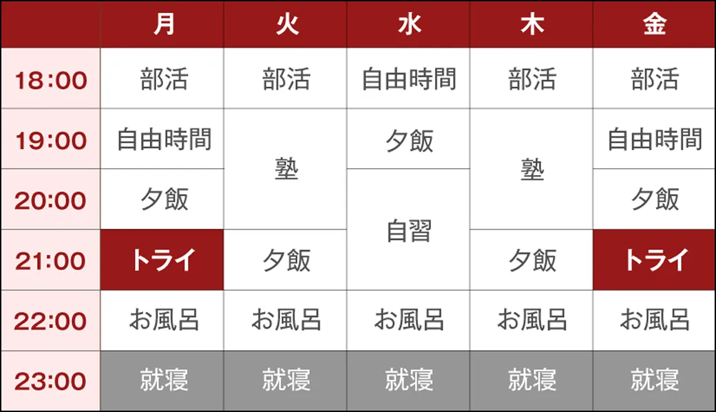 高校2年生の例