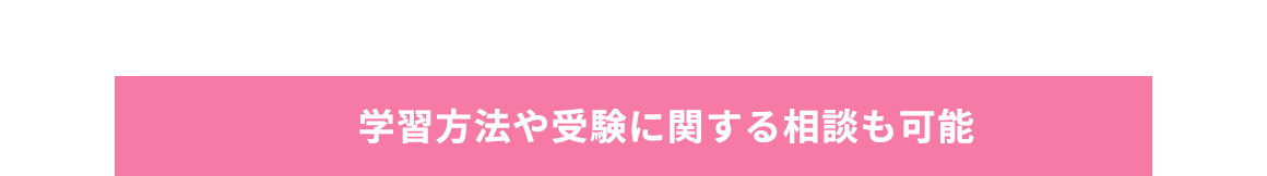 学習方法や受験に関する相談も可能