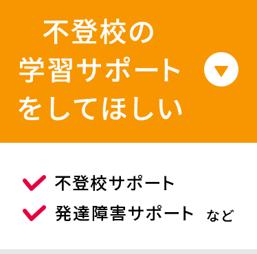 不登校の学習サポートをしてほしい 不登校サポート 発達障害サポート など