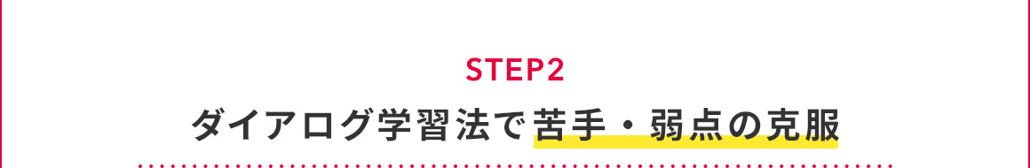 STEP2 ダイアログ学習法で苦手・弱点の克服