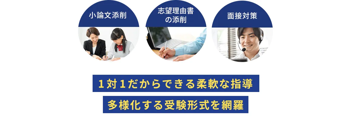 小論文添削 志望理由書の添削 面接対策 1対1だからできる柔軟な指導多様化する受験形式を網羅