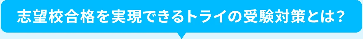 志望校合格を実現できるトライの受験対策とは？