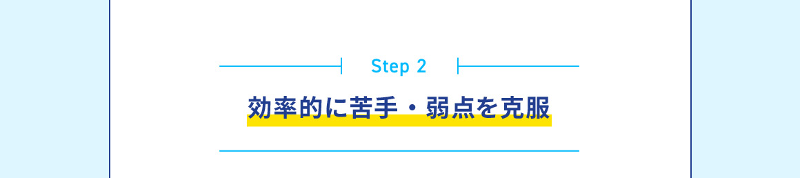 Step 2 効率的に苦手・弱点を克服