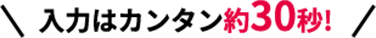 入力はカンタン約30秒！
